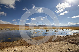 View from the scenic roadÂ toÂ El Tatio Geysers, Chile